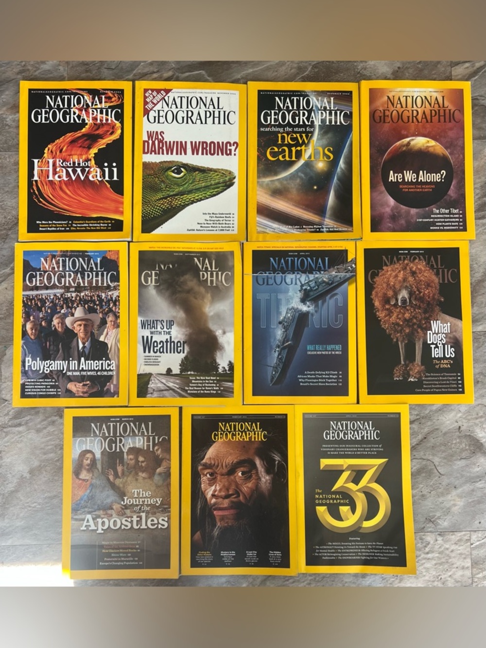 Lot of National Geographic Magazines 2004, 2009, 2010, 2012, 2025